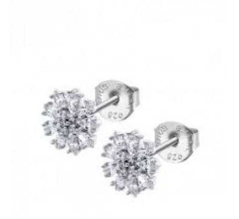 PENDIENTES LOTUS PLATA FLOR CIRCONITAS LP3560-4/1