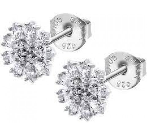 PENDIENTES LOTUS PLATA FLOR CIRCONITAS LP3560-4/1