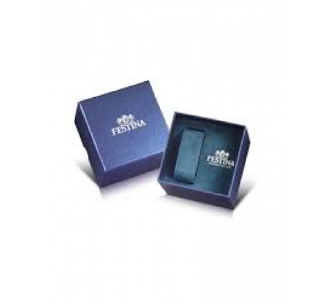 RELOJ FESTINA CAJA CUADRADA ACERO CORREA PIEL AZUL F20636/2