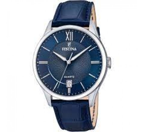 RELOJ FESTINA CAJA ACERO CORREA PIEL AZUL F20426/2