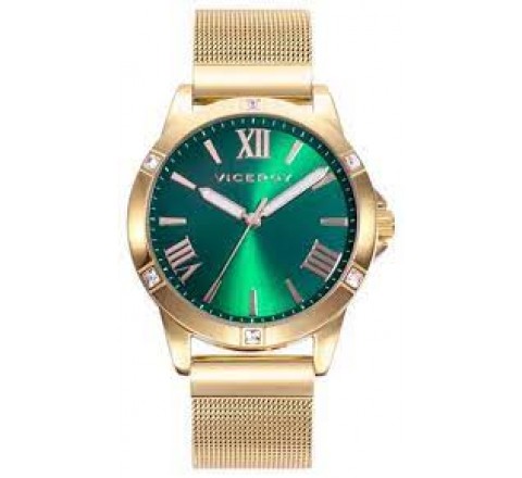 RELOJ VICEROY CAJA Y ARMIS ACERO DORADO 401166-63