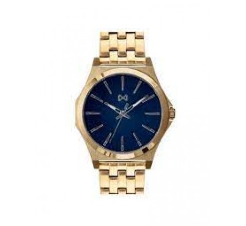 RELOJ MARK MADDOX CAJA Y ARMIS DORADO ESFERA NEGRA HM7103-57