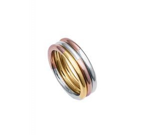 ANILLO VICEROY ACERO TRICOLOR LISO Nº16 75340A01619