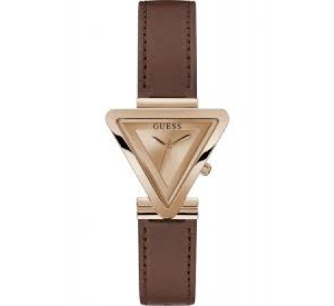 RELOJ GUESS CAJA TRIANGULAR ACERO ROSADO CORREA GW0548L2