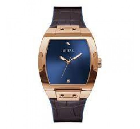 RELOJ GUESS CAJA ACERO ROSADO SILICONA AZUL GW0386G2