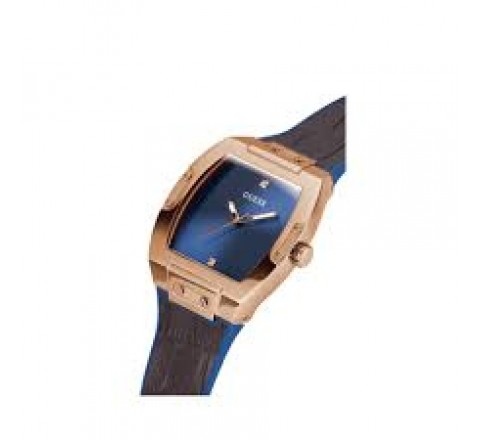 RELOJ GUESS CAJA ACERO ROSADO SILICONA AZUL GW0386G2