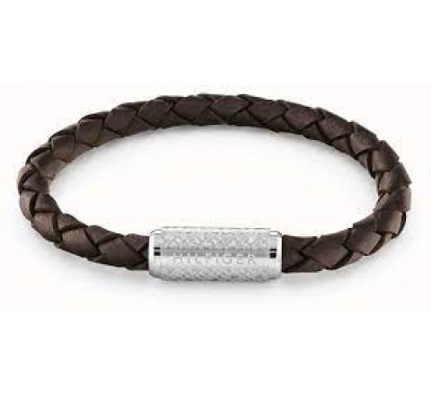 PULSERA TOMMY HILFIGER CUARO TRENZADO MARRON 2790478