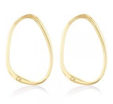 PENDIENTES CALVIN KLEIN ACERO DORADO LARGO 35000451