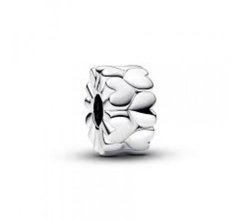 CLIP PANDORA PLATA PATRON CORAZON 792828C00