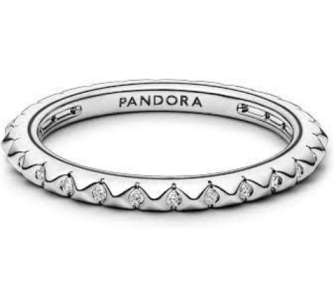 ANILLO PANDORA PLATA PIRAMIDES CIRCONITAS N?12 192800C01-52