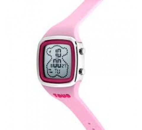 RELOJ TOUS CAJA ACERO CORREA SILICONA ROSA DIGITA 3000131400