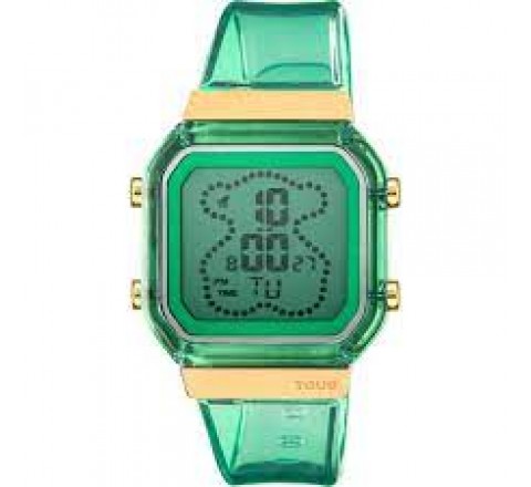 RELOJ TOUS DIGITAL CORREA SILICONA MENTA CAJA BICOLOR 3000133000