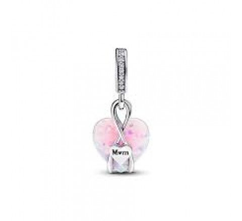 PANDORA CHARM COLGANTE CORAZON OPALESCENTE MAMÁ 793202C01