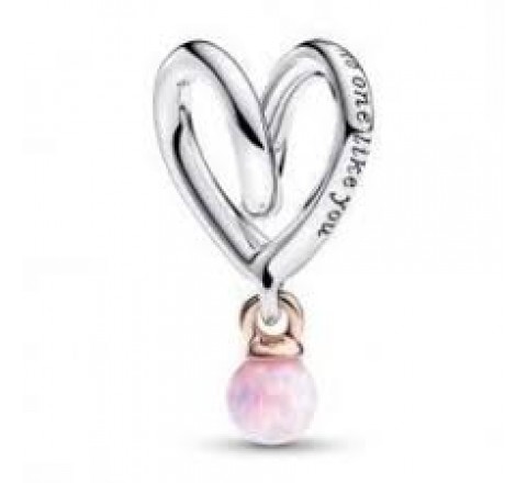 PANDORA CHARM CORAZON ENVUELTO EN DOS TONOS 783242C01