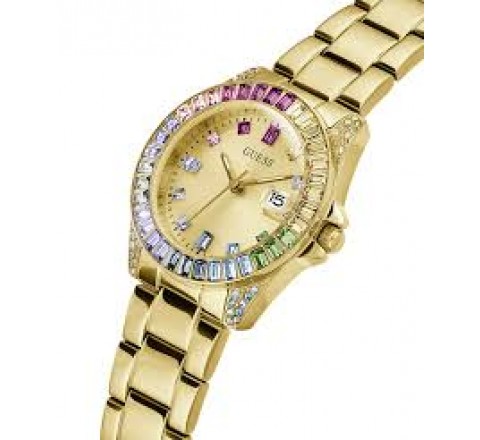 RELOJ SRA GUESS CHAPADO AMARILLO GW0475L3