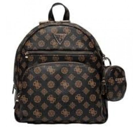 MOCHILA GUESS POWER PLAY LARGE TECH MOCHA LOGO PG900633
