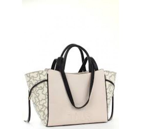 BOLSO TOUS CITY M KAOS ICON BEIGE NEGRO 2002186651