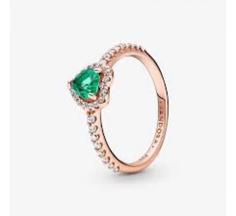 ANILLO PANDORA CORAZON BRILLANTE ELEVADO VERDE 188421C03-50