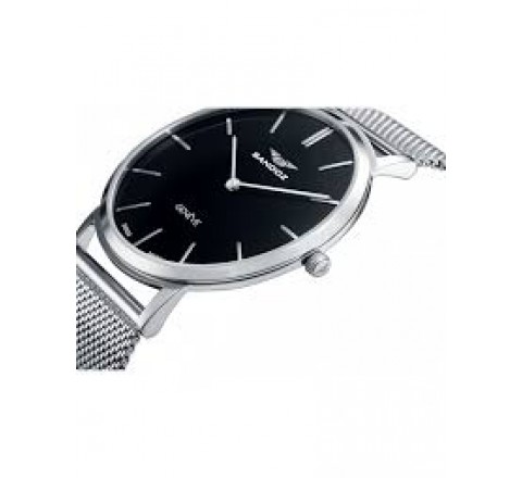RELOJ  SANDOZ CABALLERO ACERO ESF NEGRA 81445-57