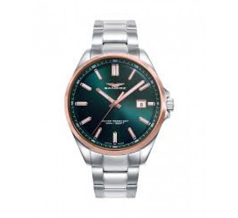 RELOJ CABALLERO SANDOZ ACERO IP ROSA 83001-67