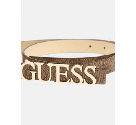 CINTURON GUESS MERIDIAN L CAMEL HEBILLA DORADA BW9204P5120