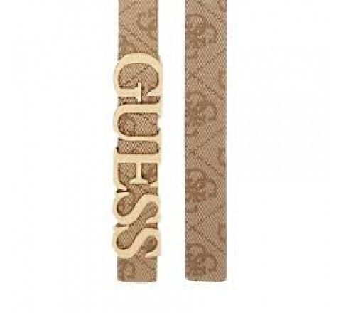 CINTURON GUESS MERIDIAN L CAMEL HEBILLA DORADA BW9204P5120