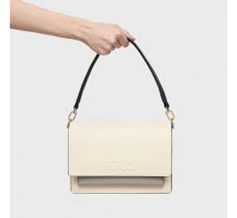 BANDOLERA M. AUDREE SAFFIANO BEIGE-GRIS 2002202601