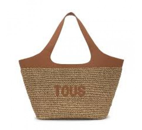 BOLSO TOUS CAPAZO L.TOUS LIRIO RAFIA CAMEL 2002205243