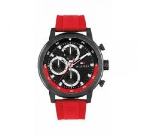 RELOJ TOMMY HILFIGER CABALERO CORREA ROJA 1792178