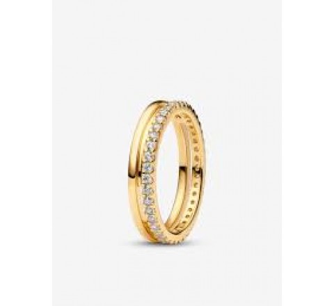 ANILLO PANDORA DORADO CIRCONITAS 163799C01-56