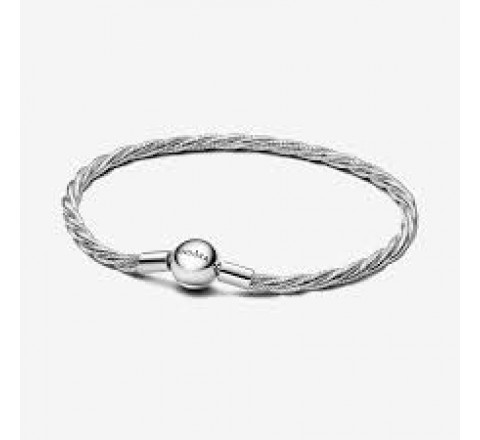 PULSERA DE PADORA PLATA RETORCIDA 593757C00-19