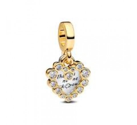 CHARM PANDORA CORAZON DOBLE CIRCONITAS 763765C01