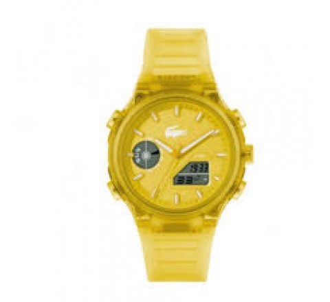 RELOJ LACOSTE CABALLERO ANALOGICO Y DIGITAL AMARILLO 2011430