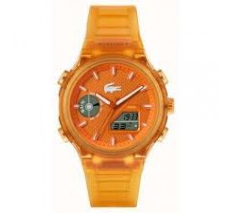 RELOJ LACOSTE CABALLERO ANALOGICO Y DIGITAL NARANJA 2011431