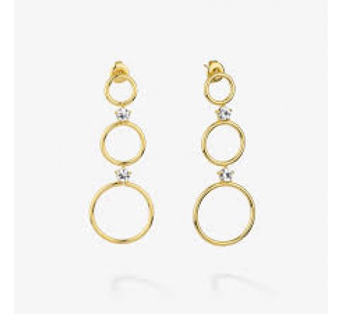 PENDIENTES RADIANT ACERO DORADO LARGOS ZENDAYA RY000245