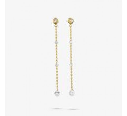PENDIENTES RADIANT ACERO DORADO LARGOS MYFAIR RY000261