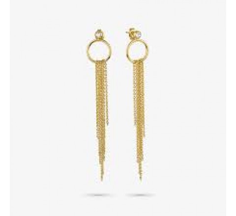 PENDIENTES RADIANT ACERO DORADO LARGOS MYFAIR RY000263