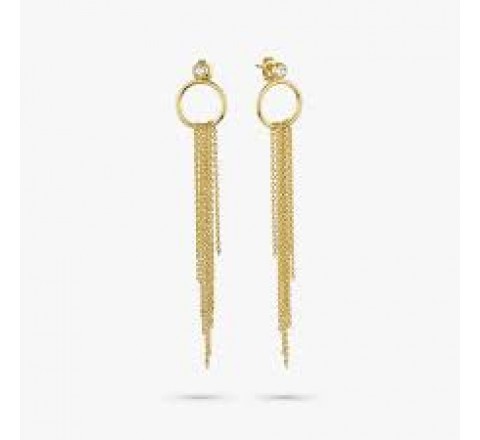 PENDIENTES RADIANT ACERO DORADO LARGOS MYFAIR RY000263
