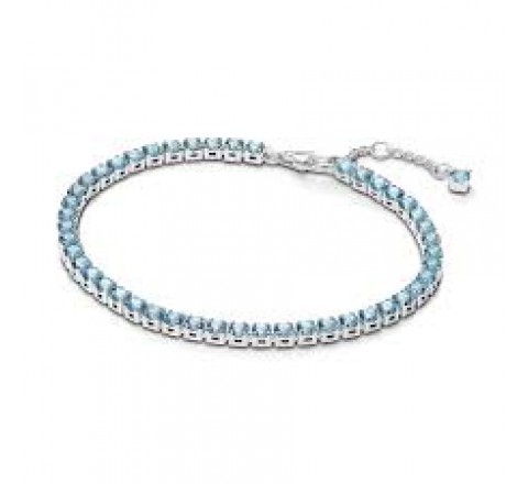 PULSERA PANDORA PLATA TENIS AZUL BRILLANTE 591469C03-18