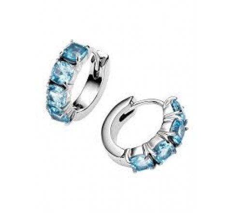 PENDIENTES PANDORA PLATA ARO AZUL CLARO 293851C01