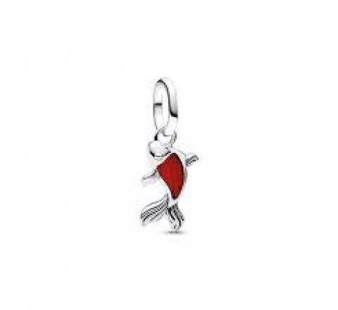 CHARM PANDORA MINI PLATA PEZ KOI CRISTAL MUR ROJO 793863C01