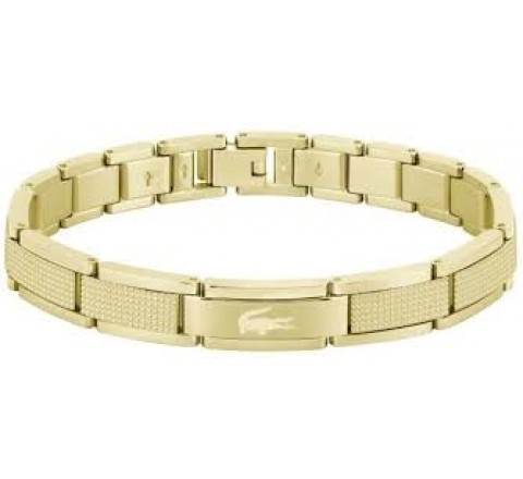PULSERA LACOSTE ACERO DORADO ESLABONES 2040219