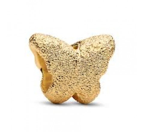 CHARM PANDORA PLATA DORADA MINI MARIPOSA MATIZADA 764046C00