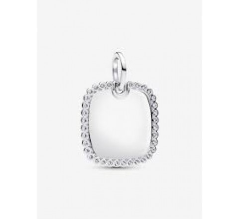 COLGANTE PANDORA PLATA CUADRADO PERSONALIZABLE 394009C01