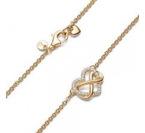 GARGANTILLA PANDORA PLATA DORADA CORAZON INFINI 362666C01-50