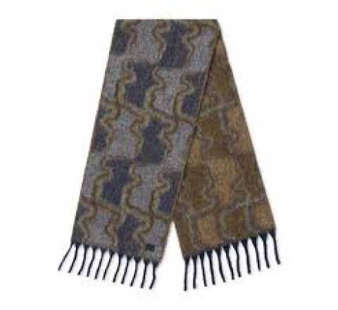 BUFANDA TOUS 220X38 BEAR WAVES AZUL MARINO TOPO 2002305833