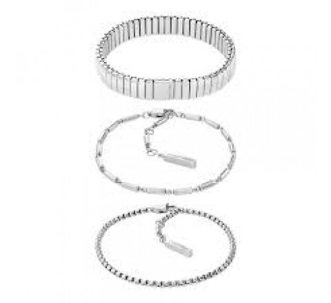 PACK TRES PULSERAS CALVIN KLEIN ACERO 35000837