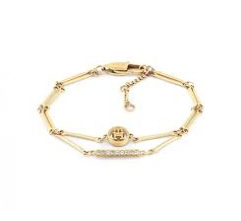 PULSERA TOMMY HILFIGER ACERO DORADO DOBLE 2781000