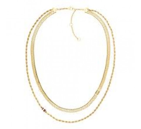 GARGANTILLA TOMMY HILFIGER ACERO DORADO DOBLE 2780980