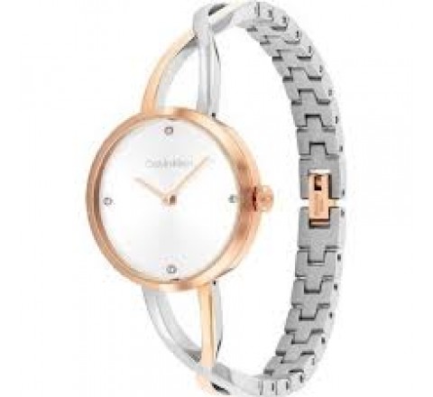 RELOJ CALVIN KLEIN SEMIRIGIDO BICOLOR ROSADO 25100060